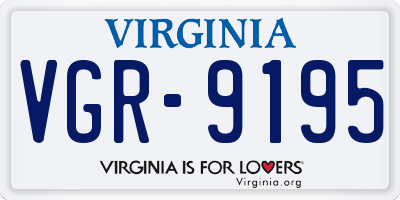 VA license plate VGR9195