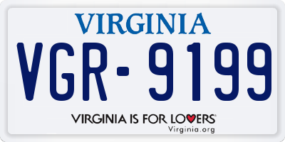 VA license plate VGR9199