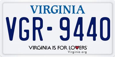 VA license plate VGR9440