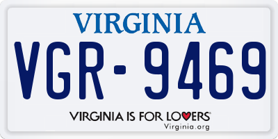 VA license plate VGR9469