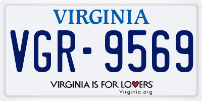 VA license plate VGR9569