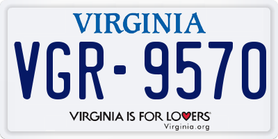 VA license plate VGR9570