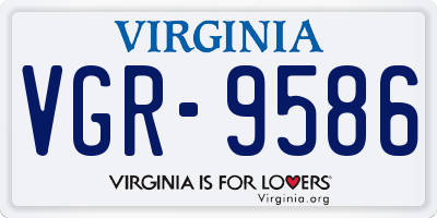 VA license plate VGR9586