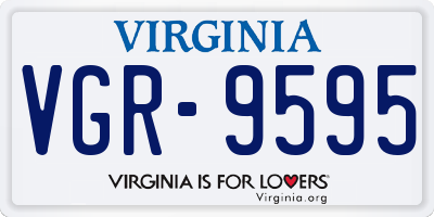 VA license plate VGR9595