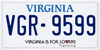 VA license plate VGR9599