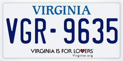 VA license plate VGR9635
