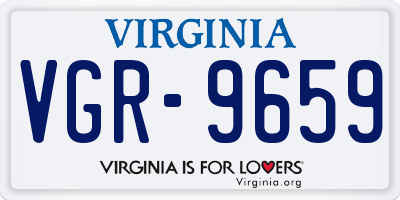 VA license plate VGR9659