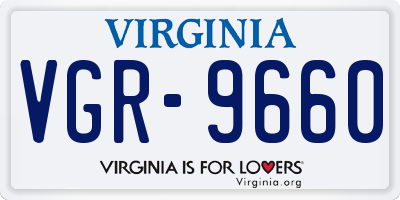 VA license plate VGR9660