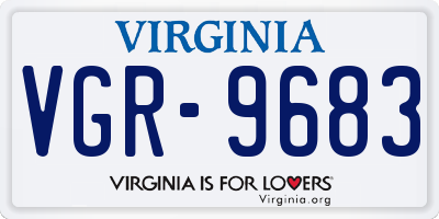 VA license plate VGR9683