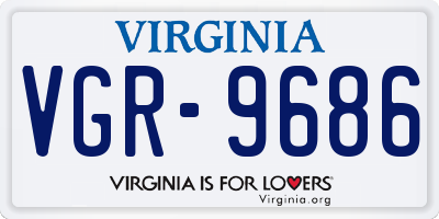 VA license plate VGR9686