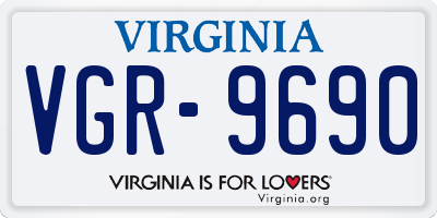 VA license plate VGR9690