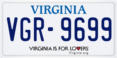 VA license plate VGR9699
