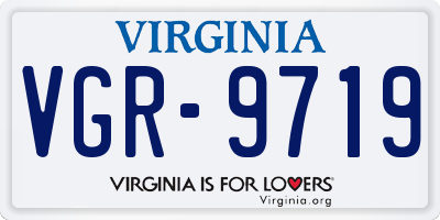 VA license plate VGR9719