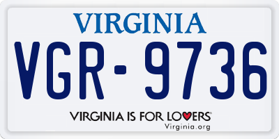 VA license plate VGR9736
