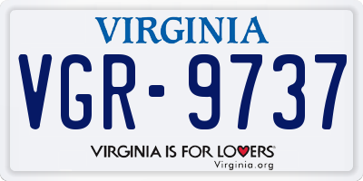 VA license plate VGR9737