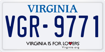 VA license plate VGR9771