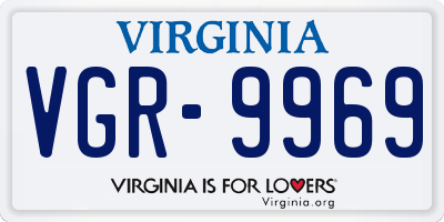 VA license plate VGR9969