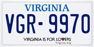 VA license plate VGR9970