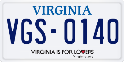 VA license plate VGS0140