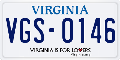 VA license plate VGS0146