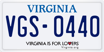VA license plate VGS0440