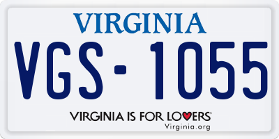 VA license plate VGS1055