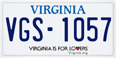 VA license plate VGS1057
