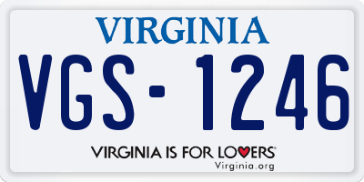VA license plate VGS1246