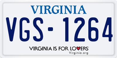 VA license plate VGS1264