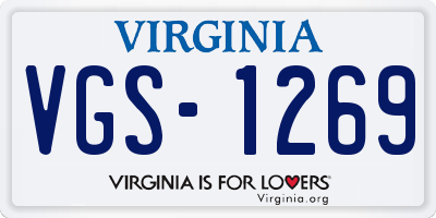 VA license plate VGS1269