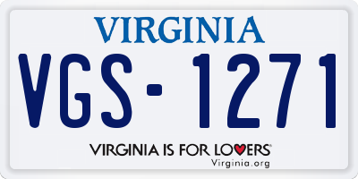 VA license plate VGS1271