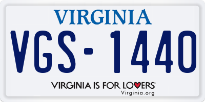 VA license plate VGS1440