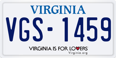 VA license plate VGS1459