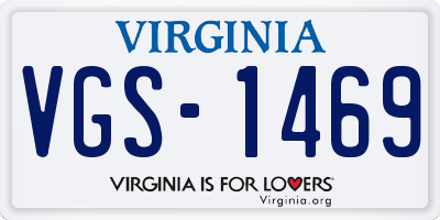 VA license plate VGS1469