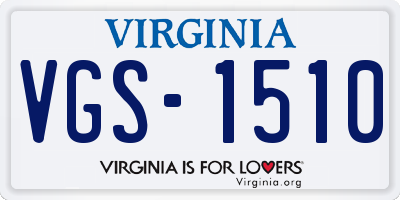 VA license plate VGS1510