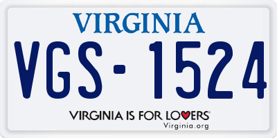 VA license plate VGS1524