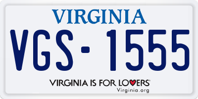 VA license plate VGS1555