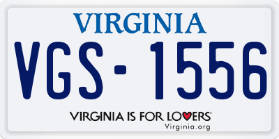 VA license plate VGS1556