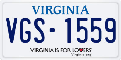 VA license plate VGS1559