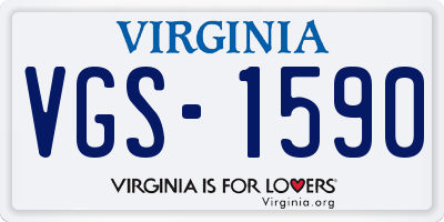 VA license plate VGS1590
