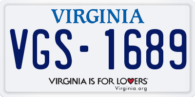 VA license plate VGS1689