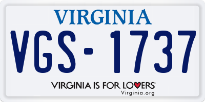VA license plate VGS1737