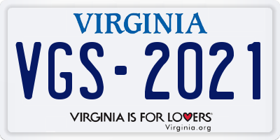 VA license plate VGS2021