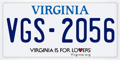 VA license plate VGS2056