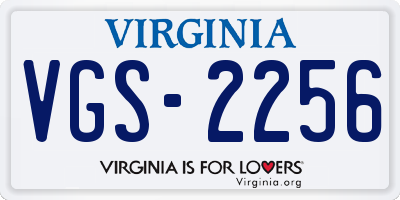 VA license plate VGS2256