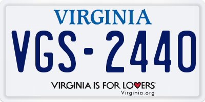 VA license plate VGS2440