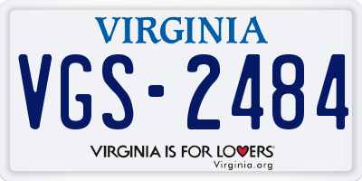VA license plate VGS2484