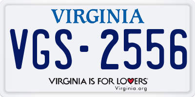 VA license plate VGS2556