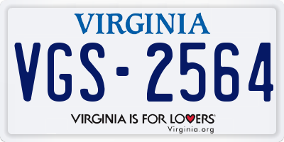 VA license plate VGS2564
