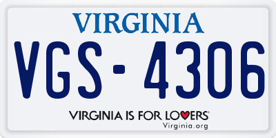VA license plate VGS4306